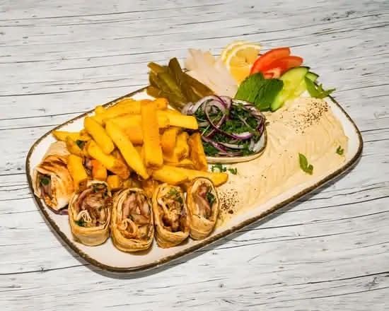 Arabischer Fleisch Schawarma Teller